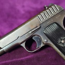 Pistolet Tokarev TT-33 - Tula 1941 - Monomatricule, calibre 7,62x25 Tokarev - Categorie B