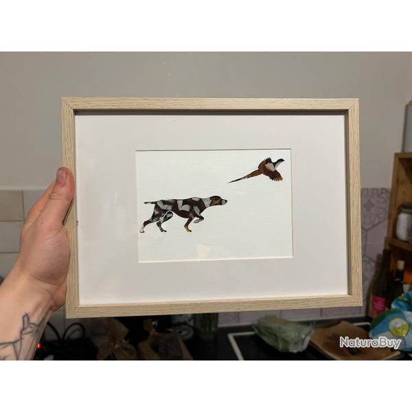 Tableau de chasse en plume