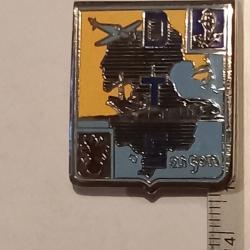 Insigne du d&eacute;p&ocirc;t de transit de Sa&iuml;gon (DTS) pour 2&egrave;me r&eacute;giment &eacute;tranger d'infanterie (2&egrave;me REI)