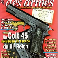 gazette des armes 399, colt 45 norv&eacute;gien kongsberg m14, combin&eacute; bayet fr&egrave;res liege, le gaulois
