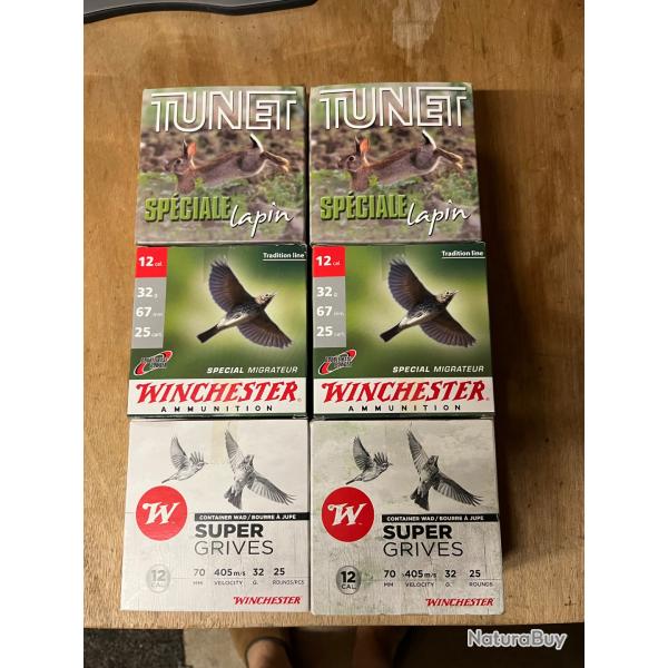 Lot cartouches calibre 12