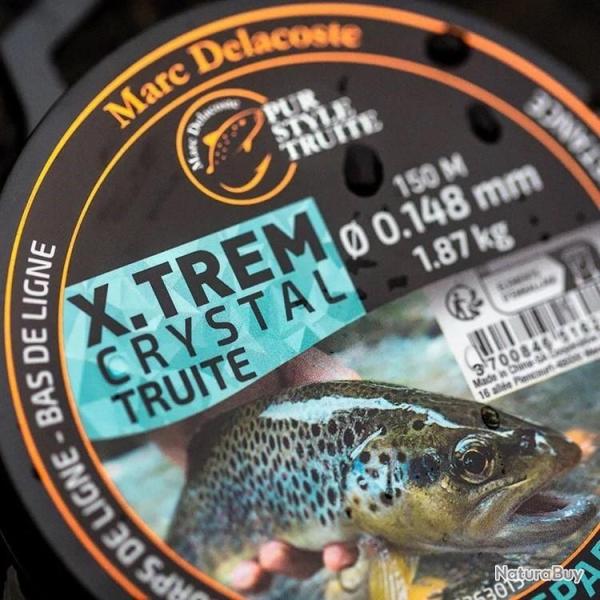 NYLON DELACOSTE X.TREL CRYTAL TRUITE 150M NEW 0.181 mm
