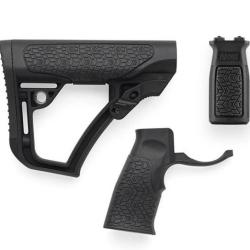 Kit crosse 3 pi&egrave;ces Noir M-Lok Kit crosse-grip-poign&eacute;e 3 pi&egrave;ces NOIR Buttstock, grip combo mlok blac
