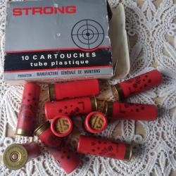 10   CARTOUCHES DE COLLECTION STRONG cal 12 DANS LEUR BOITE D'ORIGINE