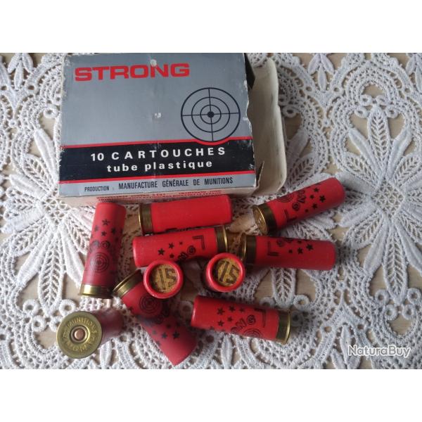 10   CARTOUCHES DE COLLECTION STRONG cal 12 DANS LEUR BOITE D'ORIGINE