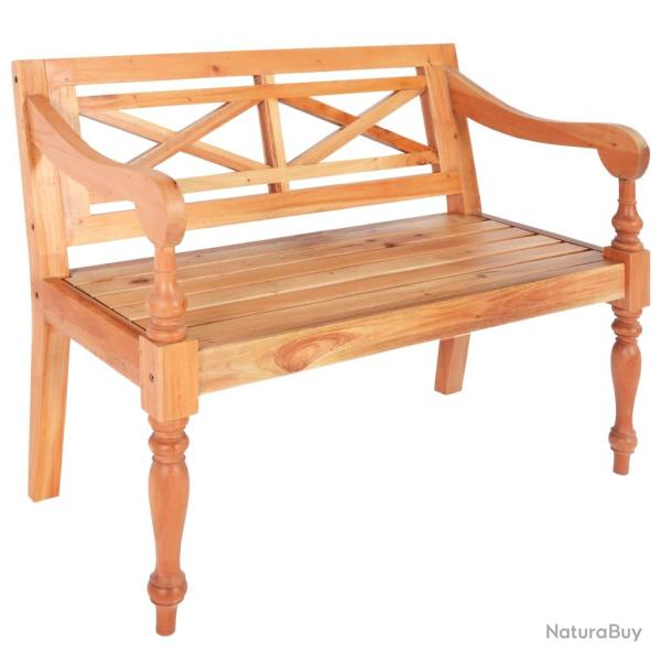 Banc de jardin banquette batavia 98 x 50 x 82 cm bois d'acajou massif marron clair 02_0011008