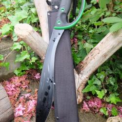 Sabre Kukkri Pirate Somalien Lame Acier 3Cr13 Manche Green Etui Nylon Machette Tactical Garde