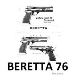 notice pistolet BERETTA 76 (envoi par mail) - VENDU PAR JEPERCUTE (m2707)