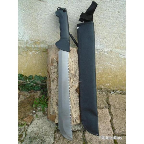 Couteau Machette Kilimanjaro 21-Inch Lame Acier 3Cr13 Serrated sur le Haut Manche ABS Etui Nylon01