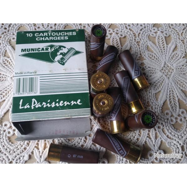10 CARTOUCHES DE COLLECTION MUNICAR LA PARISIENNE cal 12 DANS LEUR BOITE D'ORIGINE