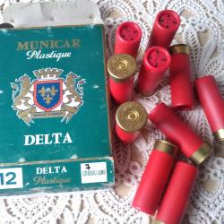 10 CARTOUCHES DE COLLECTION MUNICAR DELTA cal 12 DANS LEUR BOITE D'ORIGINE
