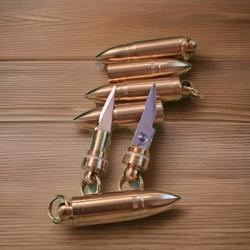 Lot de 5 portes cl&eacute; couteau en forme de Munitions