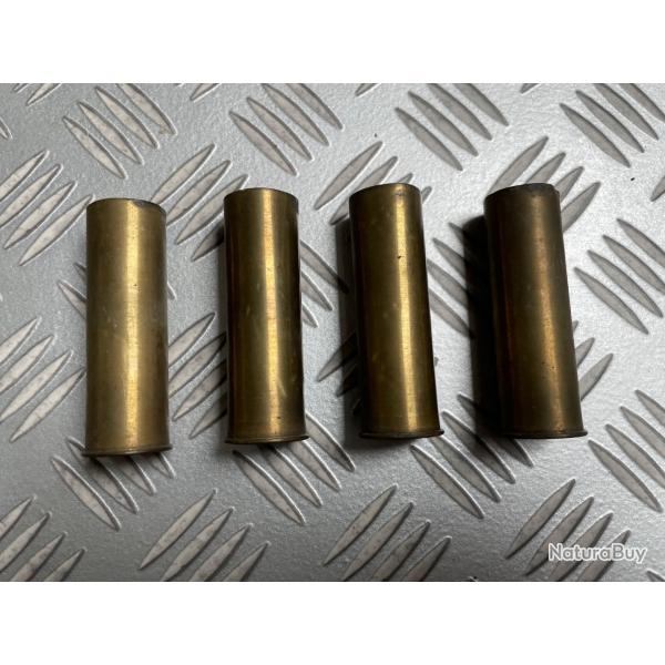 4 Etuis en laiton calibre 12  - 1� sans prix de r�serve !