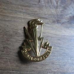 insigne coiffure des troupes de transmissions arm&eacute;e belge / omnia conjugo