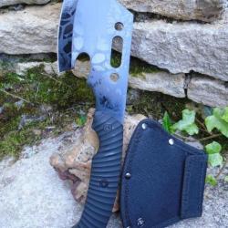 Hache Tomahawk Survivalisme Axe Survie Treck Amazonie Extraction Acier 3Cr13 Manche Abs Etui Nylon