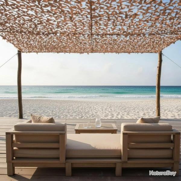 Filet de camouflage militaire S-Cut 2x3 m ombrag� sable