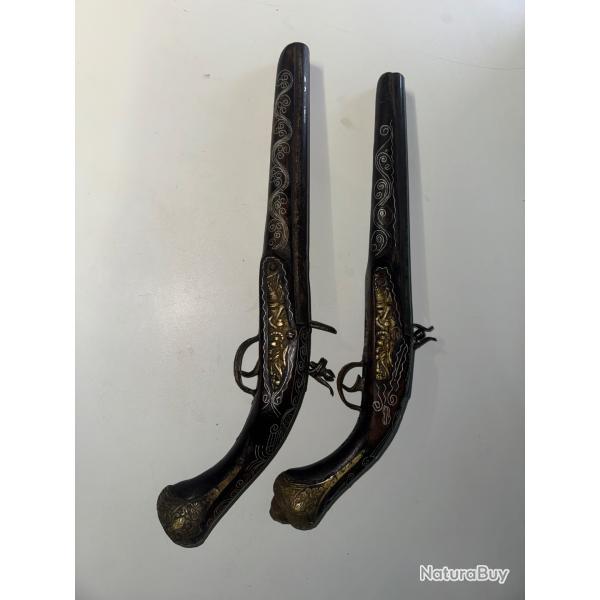 Pistolets � silex style Afrique du nord