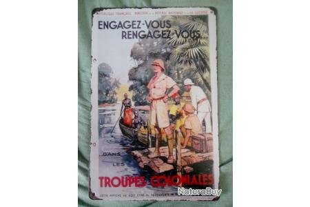 Plaque Métal Ancienne Propagande Colonie 30x20 Cm - Objet Déco Vintage - Neuf