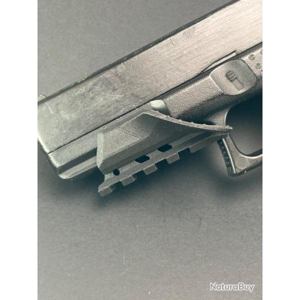 Repose Pouce Glock34 Gen 4 PLA-CF (fibre de carbone) avec Rail Picatinny