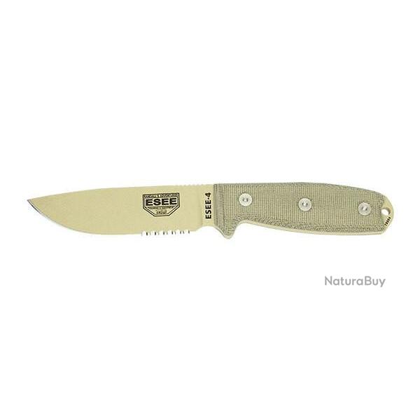 Couteau Fixe ESEE-4 - Lame D�sert Mixte