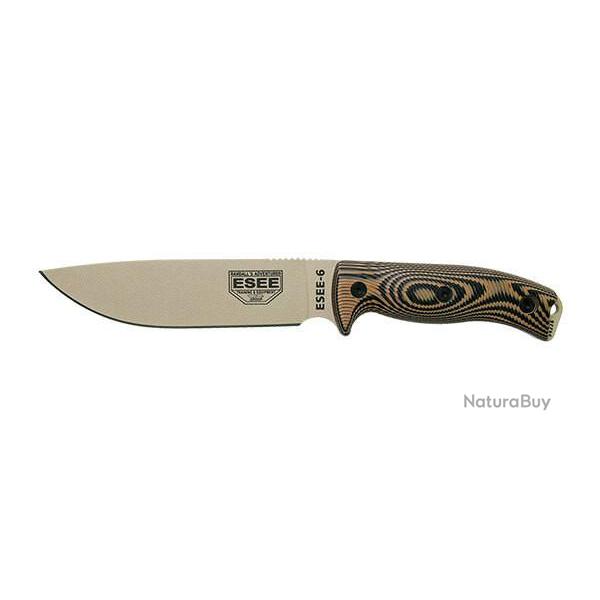 Couteau Fixe ESEE-6 - Lame D�sert - Coyote/Noir