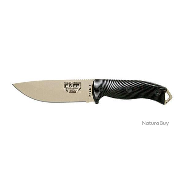 Couteau Fixe ESEE-5 Lame D�sert - Noir