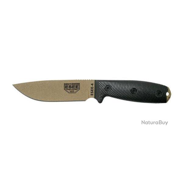 Couteau Fixe ESEE-4 - Lame Dark Earth - Noir