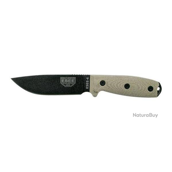 Couteau Fixe ESEE-4 - Lame Noire - Vert clair