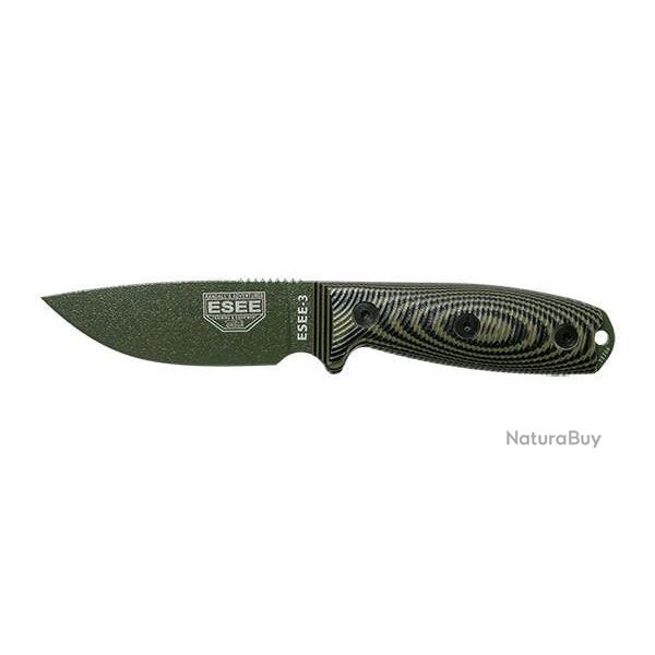 Couteau Fixe ESEE-3 - Lame Verte