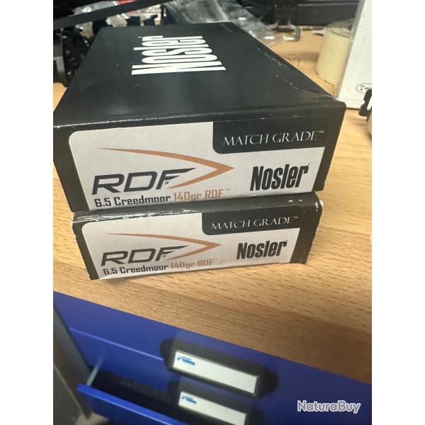 lot 2 bo�tes RDF nosler 6,5 creedmoor 140 grain