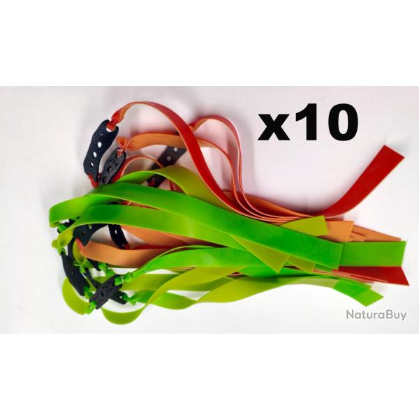 10 x �lastiques de rechange pour lance pierre - Fronde - Slingshot