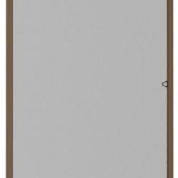 Moustiquaire fen&ecirc;tre aluminium fibre verre marron 80x100 cm anti insectes