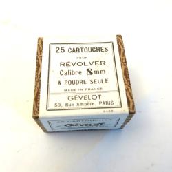 Boite vide cartouches revolver 1892 &agrave; blanc Gevelot