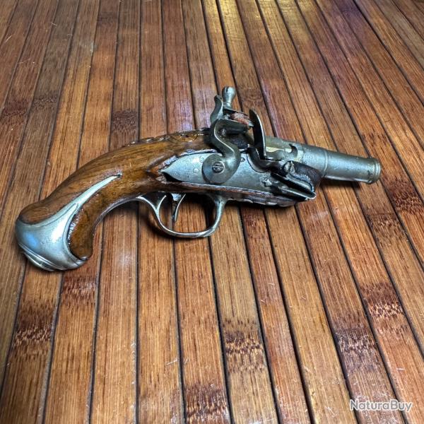 MINI PISTOLET DE GOUSSET LUXE A SILEX DE VOYAGE
