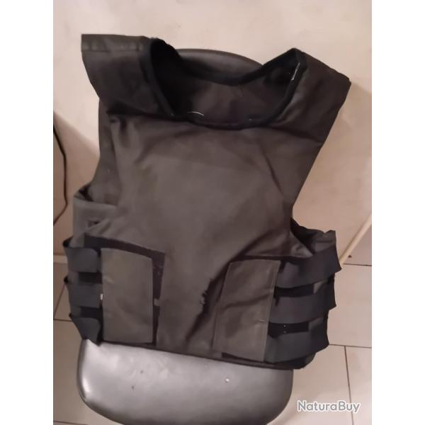 GILET PARE BALLES LOURD IRLANDAIS EN KEVLAR + CERAMIQUE NIVEAU 3+ TAILLE L/XL CONTRE ARMES DE GUERRE