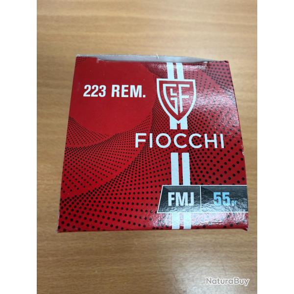 CATEGORIE B 223 REM FIOCCHI FMJ 55  GR BOITE DE 50 BALLES.VENDU PAR 10 BOITES +FRAIS DE PORT OFFERT