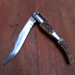 Joli Couteau &agrave; Palme J. MARTINEZ SANTA CRUZ Manche en Bois de Cerf