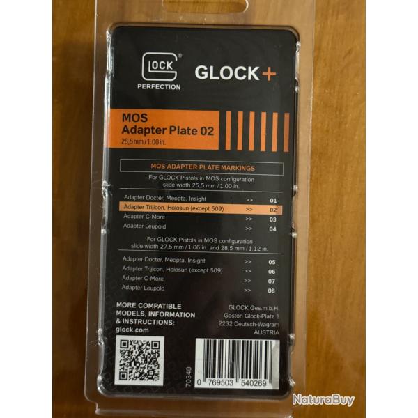 PLAQUE ADAPTATRICE GLOCK MOS ADAPTATER PLATE 02