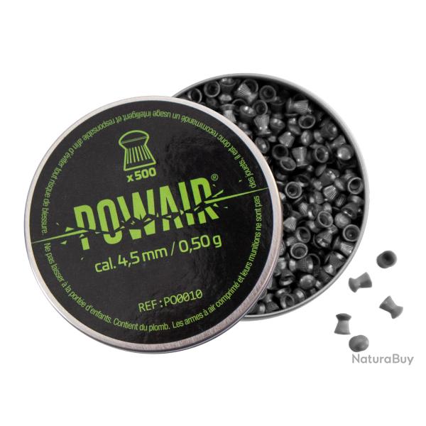 PLOMB  rond domed Powair - Cal.   4.5 mm  Boite de 500