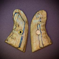 Plaquettes de crosse en Bouleau &eacute;chauff&eacute; pour Pietta Remington 1858