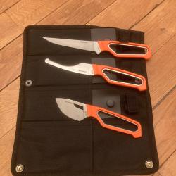 kit de couteau chasse de venaison solognac/d&eacute;cathlon (&eacute;visc&eacute;rer et d&eacute;pecer)