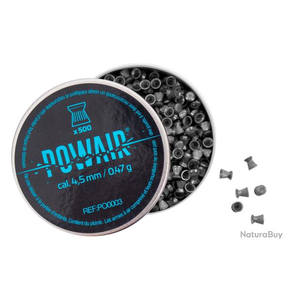 PLOMB  plats Powair - Cal.   4.5 mm  Boite de 500