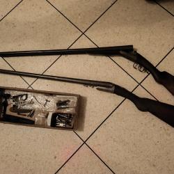 Fusil Manufrance Id&eacute;al pontet lunettes cal 12 poudre noire