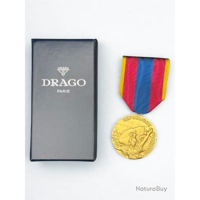 14.021) Médaille de la Défense Nationale - Or - Drago - Médailles