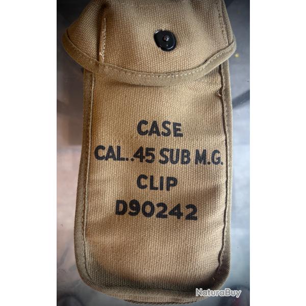 Housse porte chargeur Thompson 45 acp Submachine Gun WW2 D90242
