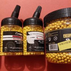 8000 billes plastiques 0.12 gr, 6 mm, airsoft