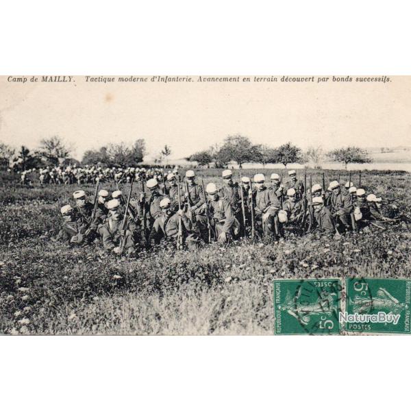 CPA- CAMP de MAILLY Attaque  Position Ennemie terrain en d�couvert par l'infanterie N�7477