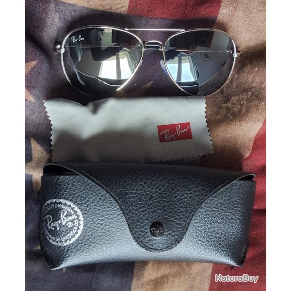 Lunettes soleil RAY-BAN  AVIATOR m�tal  D�AL CHASSE P�CHE OUTDOORS  + �tui et tissus une l�gende