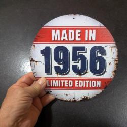 PLAQUE DECORATIVE ALUMINIUM 1956 EDITION LIMITEE DIAMETRE 200
