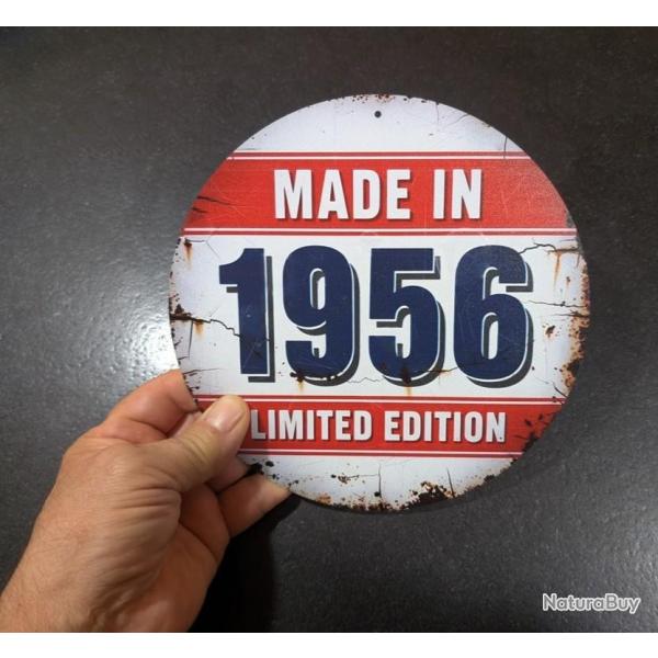 PLAQUE DECORATIVE ALUMINIUM 1956 EDITION LIMITEE DIAMETRE 200